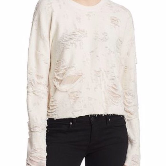 Iro Jeans Cenix Distressed White Cream 